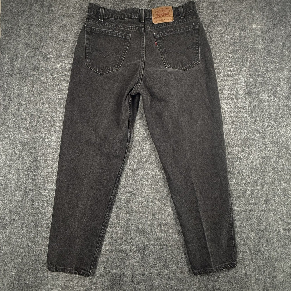 Vintage 1994 Levis 550 Jeans Mens 38x30 Black Relaxed Tapered USA Denim - Picture 11 of 13